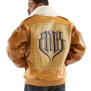 Pelle Pelle MB Fur Collar Mustard Bomber Jacket