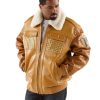Pelle Pelle MB Fur Collar Mustard Bomber Leather Jacket