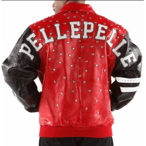 Pelle Pelle MB Letterman Red Leather Jacket