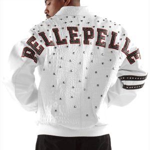 Pelle Pelle MB Letterman White Leather Jacket
