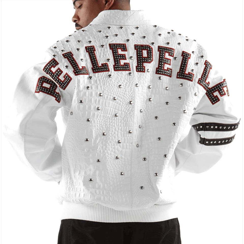 Pelle Pelle MB Letterman White Leather Jacket