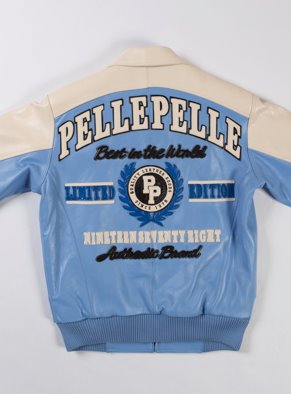 Pelle Pelle MB Limited Edition Light Blue Leather Jacket