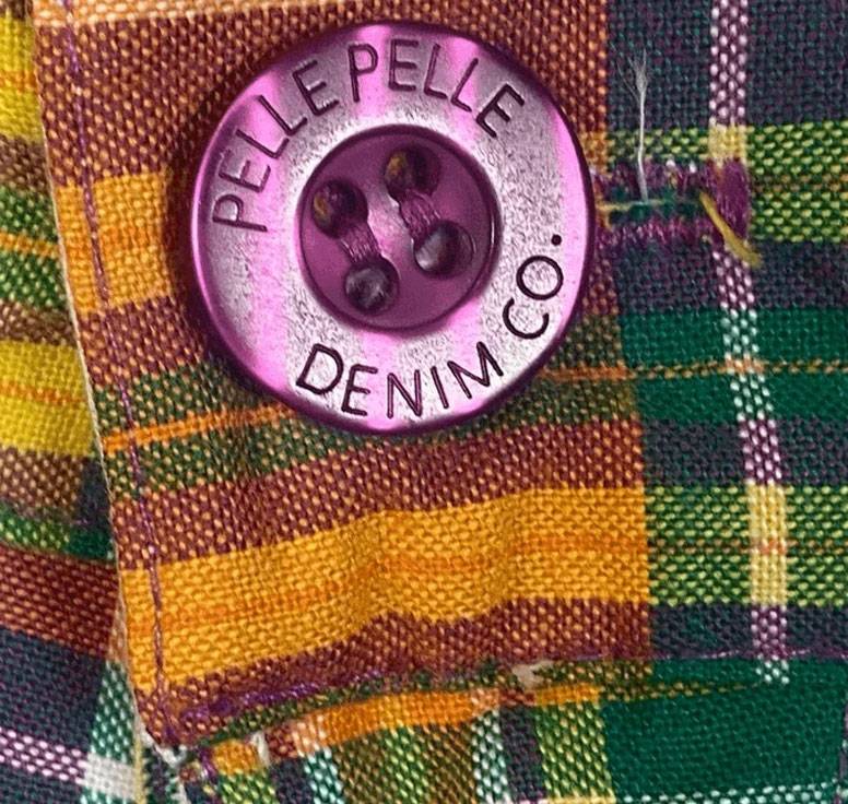 Pelle Pelle MB Reversible Plaid Cotton Shorts