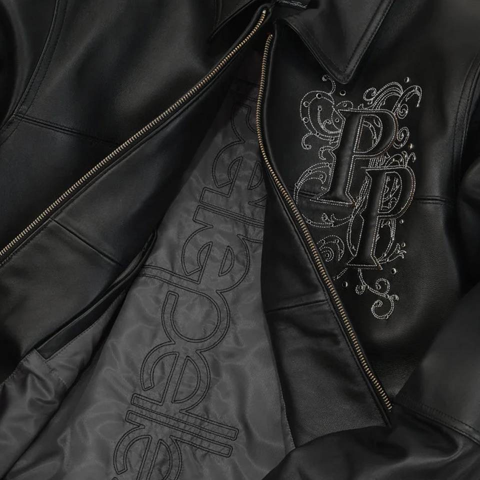 Pelle Pelle MB Shoulder Crest Black Men Leather Jacket