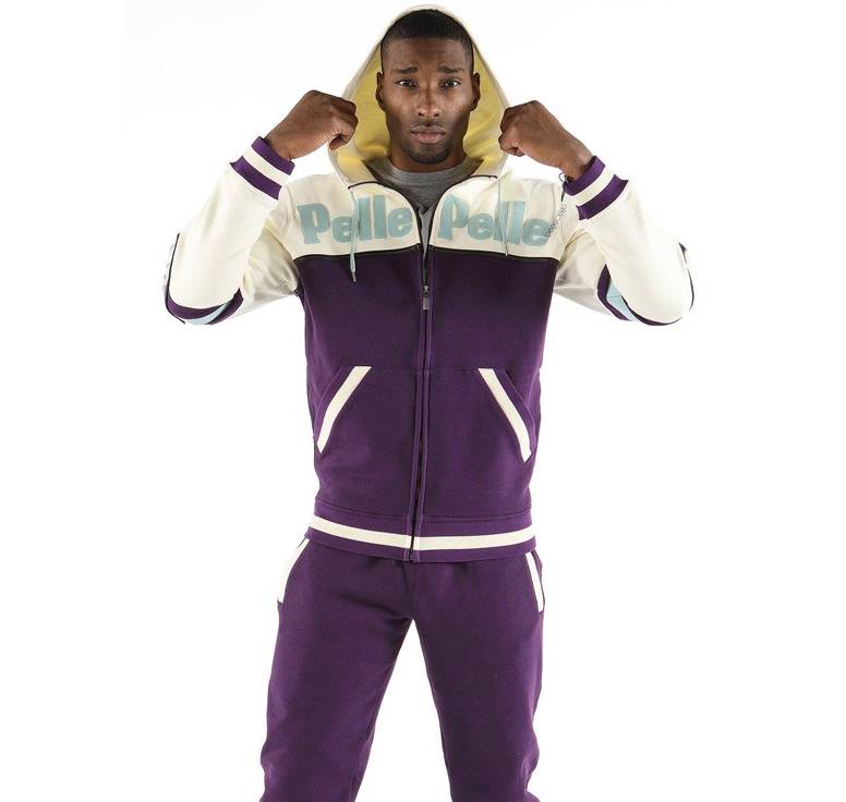 Pelle Pelle MB Soda Club Purple & Cream Warm Up Wool Tracksuit