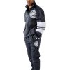 Pelle Pelle MB USA Jeans Velour Black & White Nylon Tracksuit