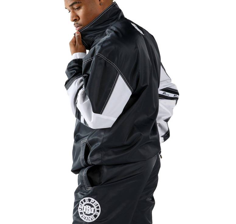 Pelle Pelle MB USA Jeans Velour Black & White Tracksuit