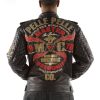 Pelle Pelle MC Marc Buchanan World Domination1978 Black Leather Jacket