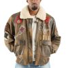 Pelle Pelle Make It Rain 78 Brown Fur Collar Jacket