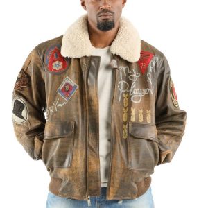 Pelle Pelle Make It Rain 78 Brown Fur Collar Jacket