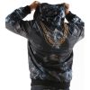 Pelle Pelle Marc Buchanan Full Smoke Black Bomber Hooded Wool Jacket