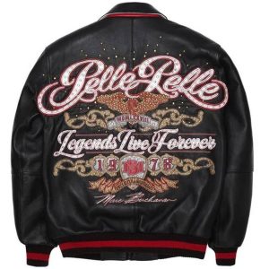 Pelle Pelle Marc Buchanan Legends Live Forever Black Leather Jacket