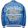 Pelle Pelle Marc Buchanan Legends Live Forever Blue Leather Jacket