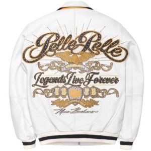 Pelle Pelle Marc Buchanan Legends Live Forever White Leather Jacket