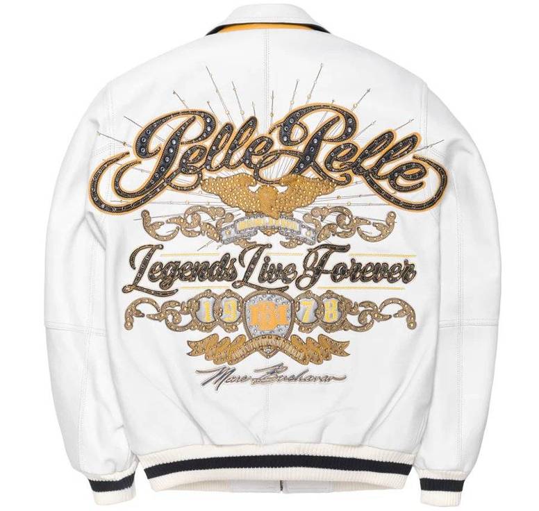 Pelle Pelle Marc Buchanan Legends Live Forever White Leather Jacket