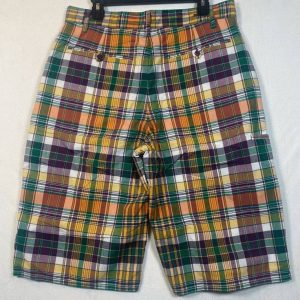 Pelle Pelle Marc Buchanan Reversible Plaid Cotton Shorts
