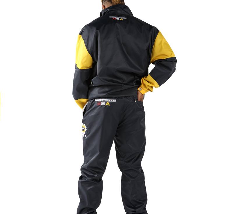 Pelle Pelle Marc Buchanan USA Jeans Old School Velour Black Tracksuit
