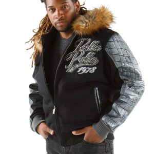 Pelle Pelle Men 1978 Exotic Black Fur Hood Jacket