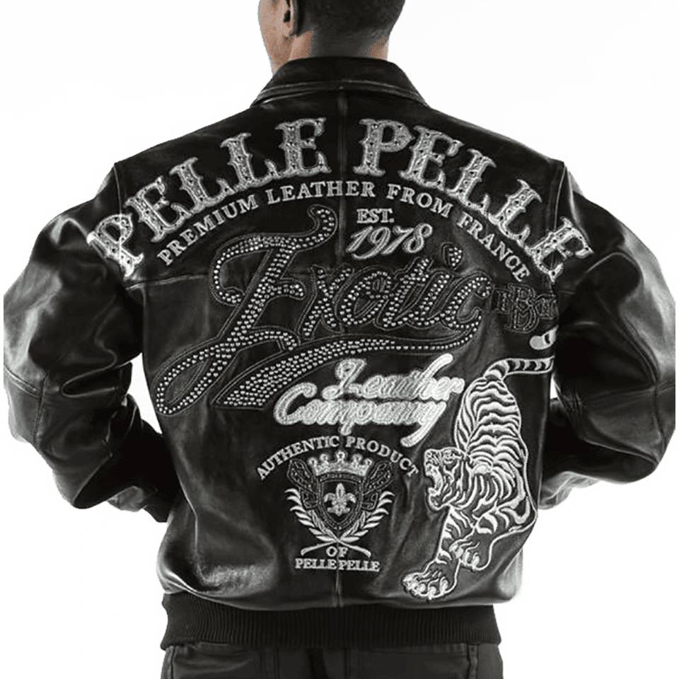 Pelle Pelle Men 1978 Exotic Black Leather Jacket