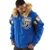 Pelle Pelle Men 1978 Prestige Blue Fur Hood Jacket