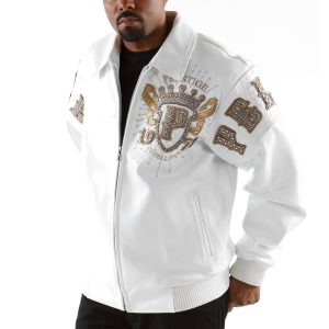 Pelle Pelle Men 1978 Prestige in Cabernet Alligator White Jacket