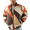 Pelle Pelle Men Abstract Brown Jacket