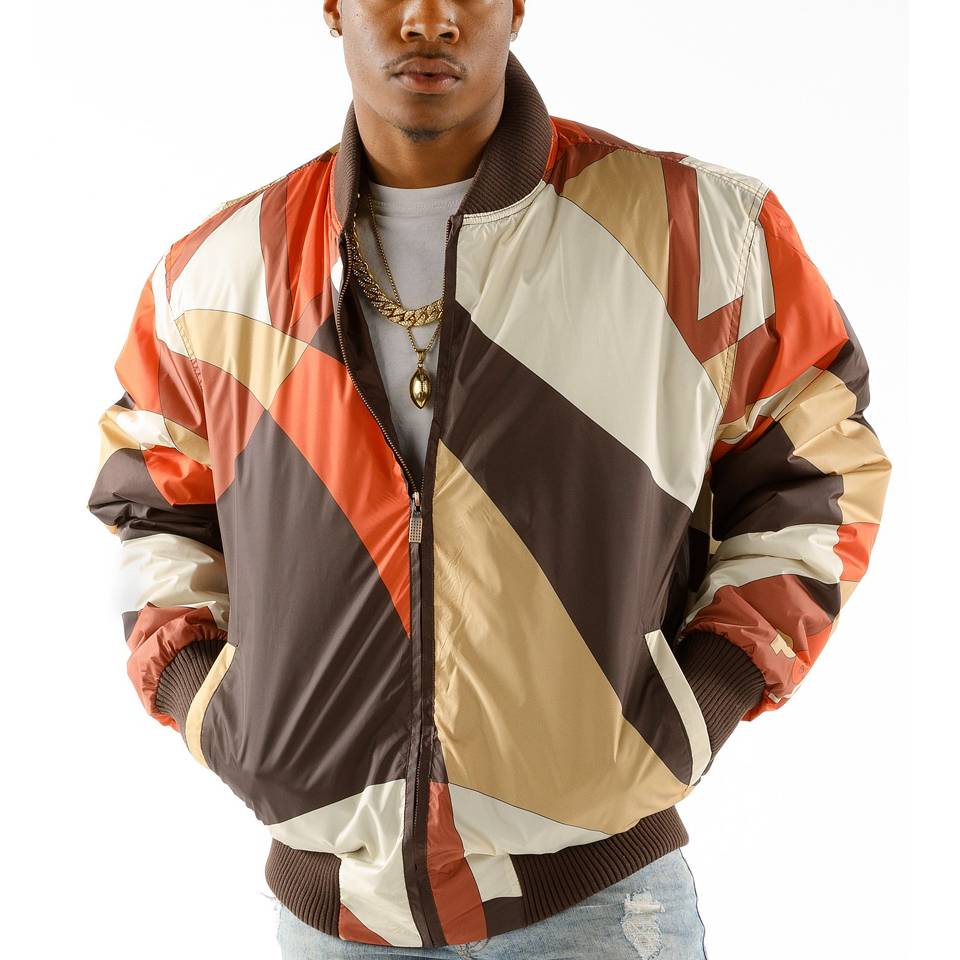 Pelle Pelle Men Abstract Brown Jacket