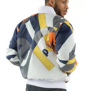 Pelle Pelle Men Abstract White Nylon Jacket