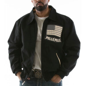 Pelle Pelle Men Americana Studded Black Jacket