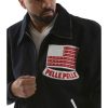 Pelle Pelle Men Americana Studded Navy Blue Jacket