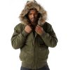Pelle Pelle Men Bellow Pocket Olive Green Fur Hood Jacket