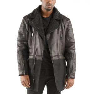 Pelle Pelle Men Biker Black Long Coat