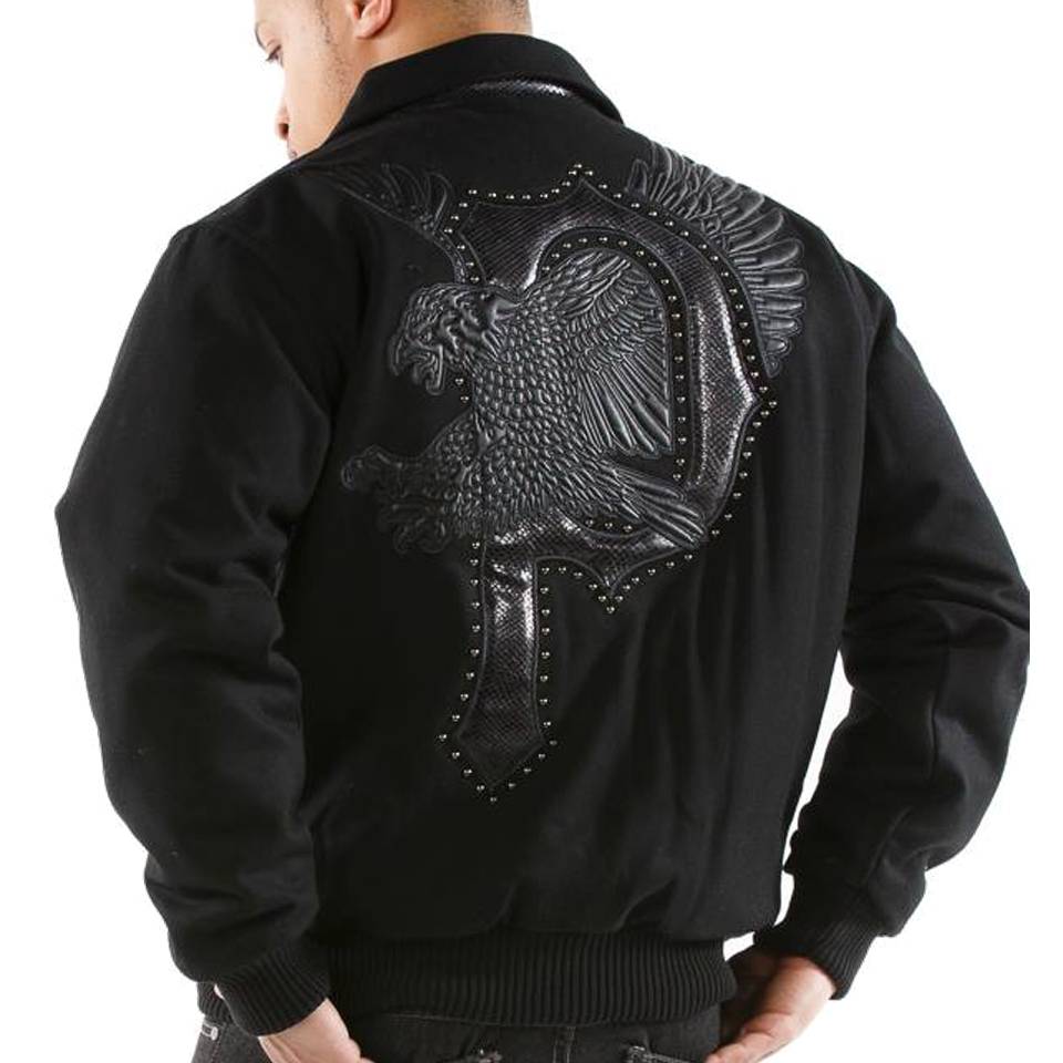 Pelle Pelle Men Black Eagle Wool Jacket
