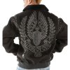 Pelle Pelle Men Black Gang of One Fur Collar 1978 Jacket