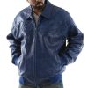 Pelle Pelle Men Blue Neoprene Logo Jacket