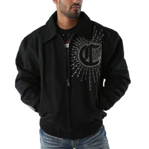Pelle Pelle Men Chicago Black Studded Jacket