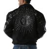 Pelle Pelle Men Chicago Black Studded Wool Jacket