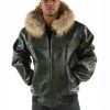 Pelle Pelle Men Dark Green Fur Hood Jacket