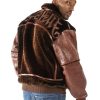 Pelle Pelle Men Deluxe Shearling Dark Brown Leather Jacket