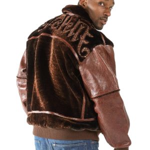 Pelle Pelle Men Deluxe Shearling Dark Brown Leather Jacket