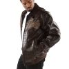 Pelle Pelle Men Encrusted Dark Brown Jacket