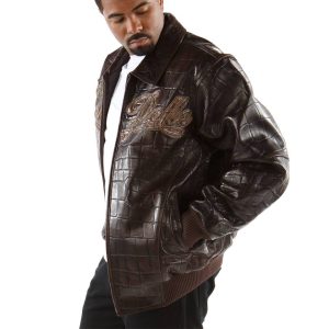 Pelle Pelle Men Encrusted Dark Brown Jacket