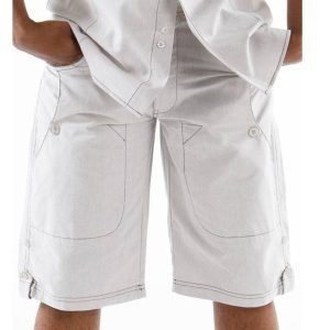 Pelle Pelle Men Flap Pocket White Short
