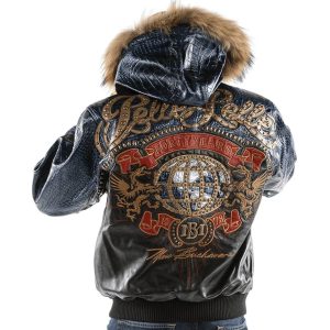 Pelle Pelle Men Forty Years MB 1978 Black Fur Hooded Leather Jacket