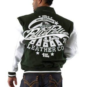 Pelle Pelle Men Green Marc Buchanan World Famous Wool Jacket