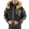 Pelle Pelle Men King Of Thrones 1978 Black Fur Hood Jacket