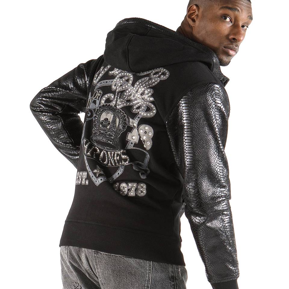 Pelle Pelle Men King Of Thrones 1978 Black Wool Hoodie