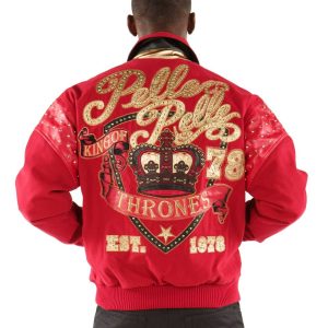 Pelle Pelle Men King Of Thrones 1978 Red Wool Jacket