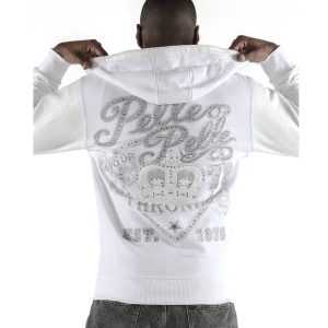 Pelle Pelle Men King Of Thrones 1978 White Wool Hoodie