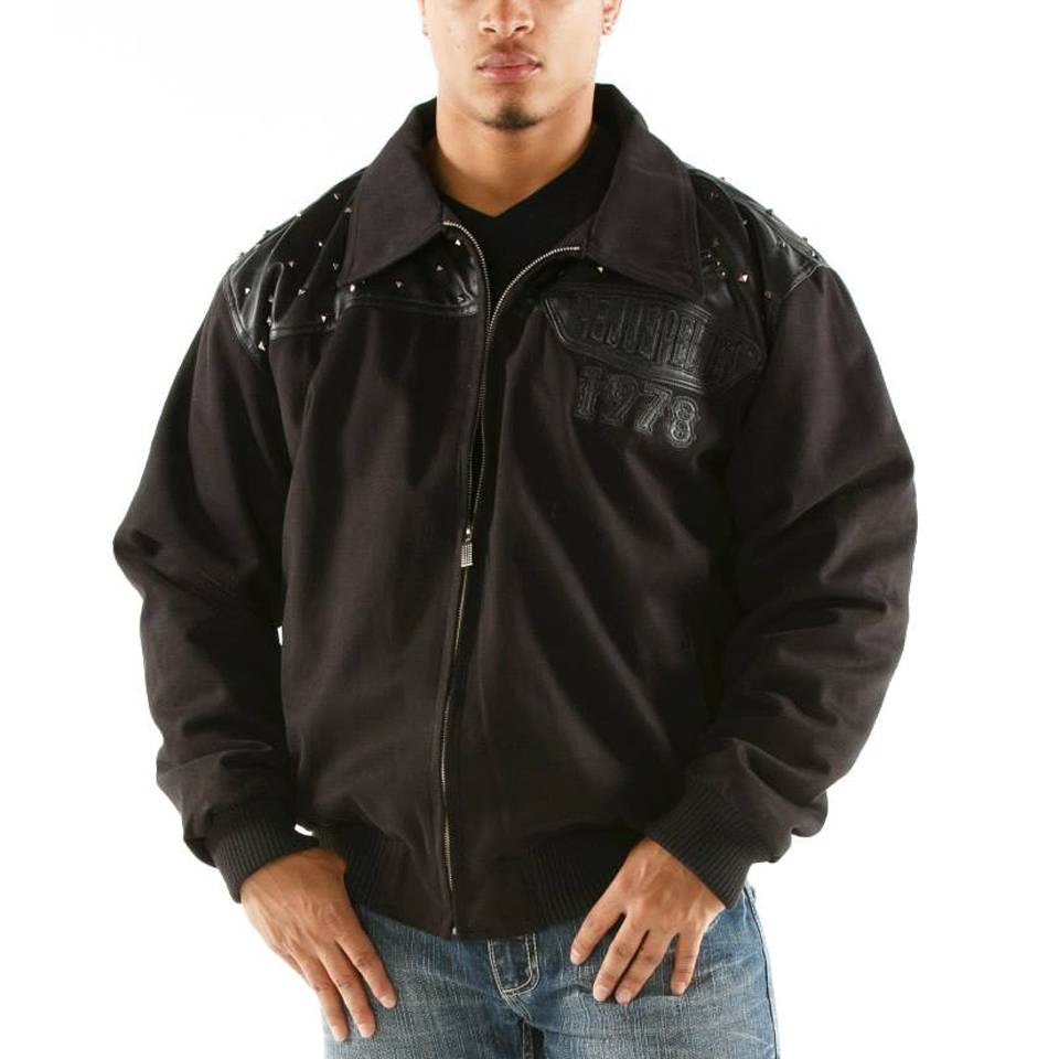 Pelle Pelle Men Lethal 1978 Black Cabernet Plush Jacket